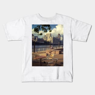 Roosevelt Island Street Skyline New York City Kids T-Shirt